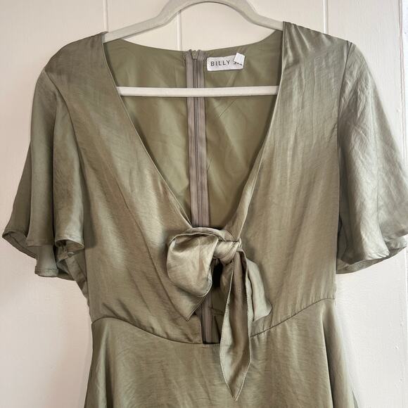 Billy J. Luna Dress Fit and Flare Sage Mini Dress size 10 - Picture 3 of 13